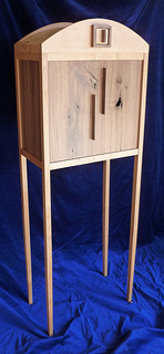 tall walnut and alder free standing cabinet